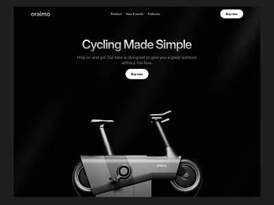 Oramio Hero Section 3d bike cycling cyclist design exercise hero section oraimo productdesign smart ui uiuxdesign ux web design