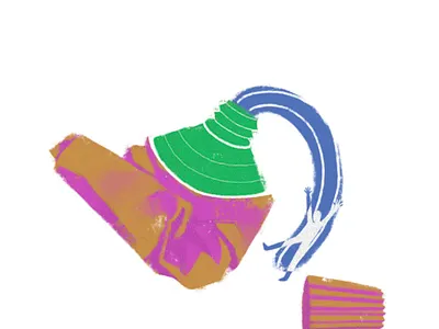 toothpaste slide art artwork colors container disegno editorial escape free illustration illustrazione paint postcard print quarantine scivolo series slipway squeeze toothpaste