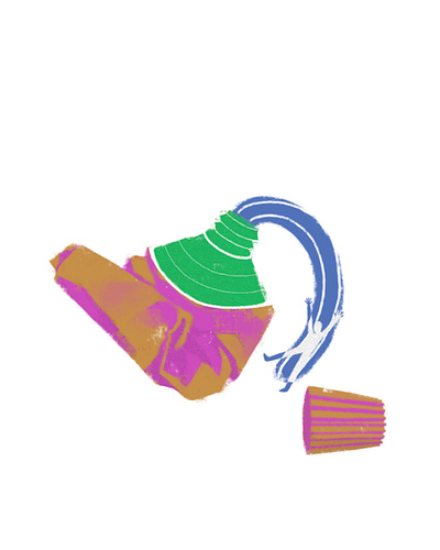 toothpaste slide art artwork colors container disegno editorial escape free illustration illustrazione paint postcard print quarantine scivolo series slipway squeeze toothpaste