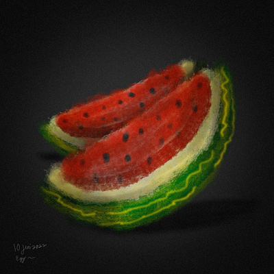 Watermelon fruit illustration procreate watermelon