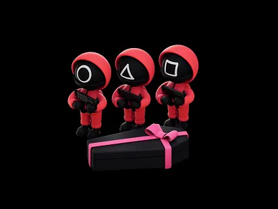 Squid Game 3d blender character design squid