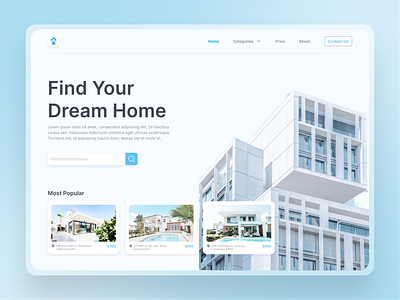 Real Estate Landing Page home landing page home website landing page real estate real estate landing page real estate web ui design web design