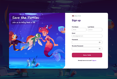 Daily UI #1 - Save the Turtles dailyui ui uiux