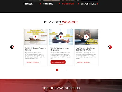 Fitness Web Design animation branding design graphic design ui web design website