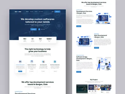 Web Development Landing Page -Software Agency agency app development branding development development landing page development services landing page logo saas service services software agency tech ui uidesigner uiux web web design web development website