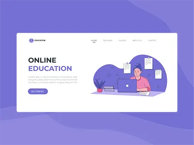 Illustration for online education service design graphic design illustration landing
