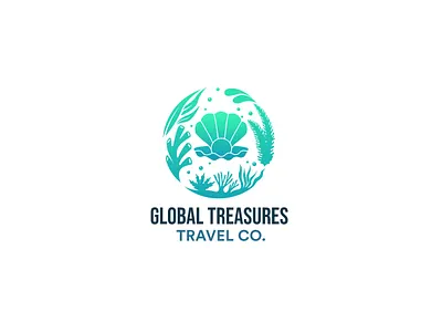 GOLBAL TREASURES brand branding graphic graphic design green illustration logo logo design sea seal vector