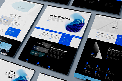 Architecture & interior design agency landing page web concept agency architecture creative interior landing minimalist portfolio trendy webdesign website design