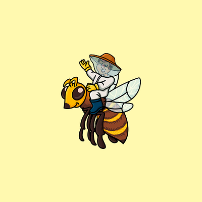 Beekeeper bee bee design bee logo beekeeper beekeeper design beekeeper logo branding character design design fly graphic design honey honey logo illustration logo logo design rodeo ui ux vector