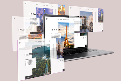 Web Pages UI Design - Cities Webpages graphic design ui ui ux ui ux design user interface ux design