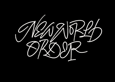 new world order brush calligraphy draw hand handwritten lettering letters procreate written