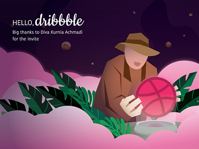 Hello animation illustration ui