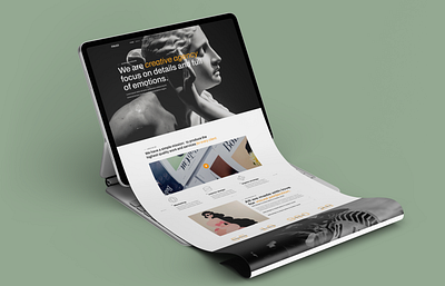 Creative agency landing page web concept agency clean landeng minimalist trendy webdesign website design