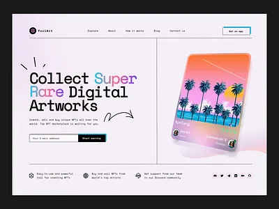 NFT Landing page app design graphic design logo typography ui ux