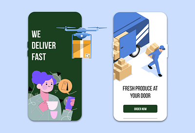 Delivery Service UI concept delivery drone logistic order shipping ui uiux