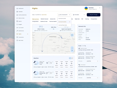 Dashboard for a private jet product. dashboard desktop fly interface jet ui userexperience userinterface ux web