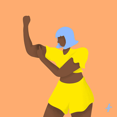 Strong women brainstorming color design freelance freelancer illustration powerful women