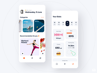 Fitness App | Workout Tracker app fintess mobile sport tracker training ui ux workout