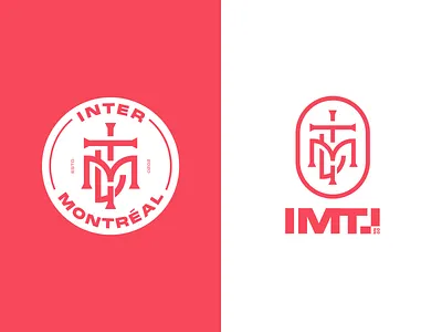 iMTL - Fictional Montreal Soccer Team Branding Blason blason branding canada figma football imtl inter jersey logo monogram montreal mtl quebec soccer sport tag vector