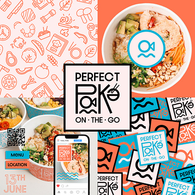 #THEBRIEFCOLLECTIVE branding delicious design graphic design logo packaging pattern poke poke bowl social stickers