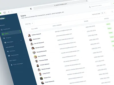 User management dashboard product design ui ux