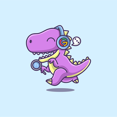 runing T Rex Google 3d animation app branding design esport graphic design illustration logo motion graphics runing t rex google t rex ui ux vector
