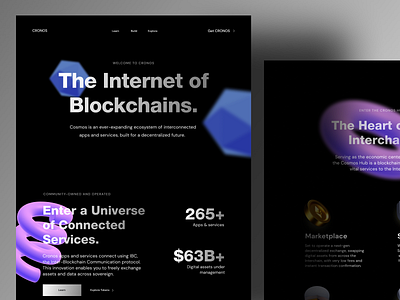 Cronos Web3 Website app design landing ui ux web3