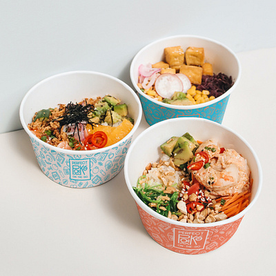#THEBRIEFCOLLECTIVE branding delicious design graphic design logo mock up mockup packaging poke poke bowl