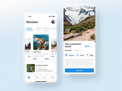 Daily UI Challenge. Madeira travel app app blue design ios islands mobile travel ui