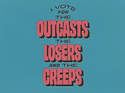 The Explosion creeps design explosion losers outcasts punk texture typography