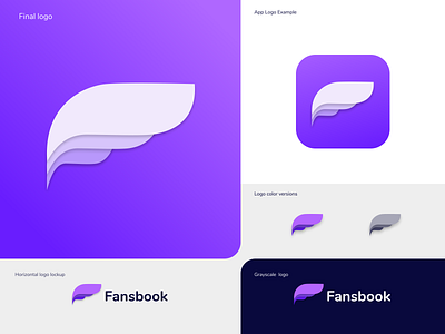 Fansbook- Logo branding color design f flogo graphic design icon illustration logo typography ui ux vector