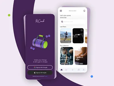 Fitness & Workout app design adobe xd app design design figma fitness app nezar ismail ui ui ux ui ux design workout app