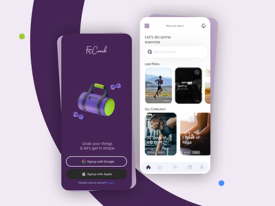 Fitness & Workout app design adobe xd app design design figma fitness app nezar ismail ui ui ux ui ux design workout app