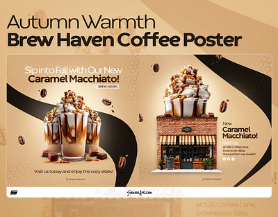 Autumn Warmth Brew Haven Coffee Poster autumnvibes branding brandingdesign brandproduct coffeeaddict coffeeart coffeeculture coffeelovers creativeportfolio designinspiration fallfeels fb post graphic design graphicdesign instapost posterdesign salesproduct seasonaldesign visualart warmandcozy