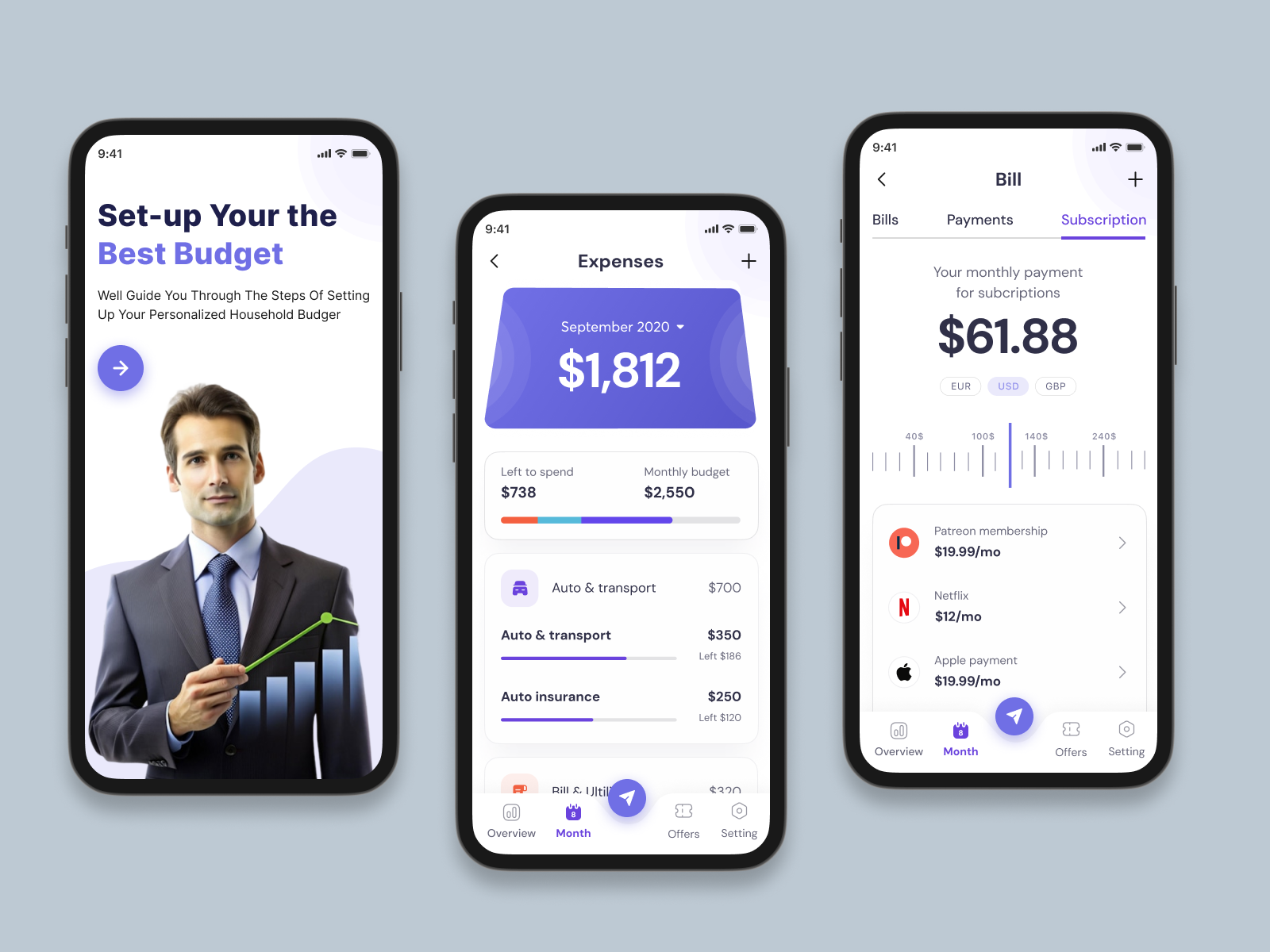 Budgeting mobile app Ui Design by Jarviz Lab || UI/UX Design Agency ...