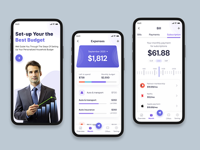 Budgeting mobile app Ui Design android app design assistant banking budget budget app budgets design interface iphone money management savings spend spendings ui ui design ux