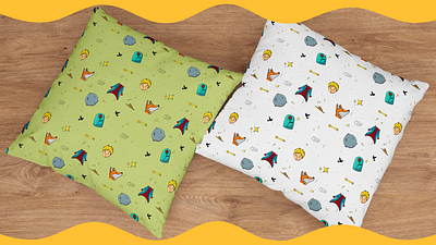 Patrón de El Principito almohada design digital el principito illustration ilustracion packaging patron producto tazas