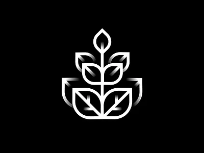 Leaf branding design flat icon logo