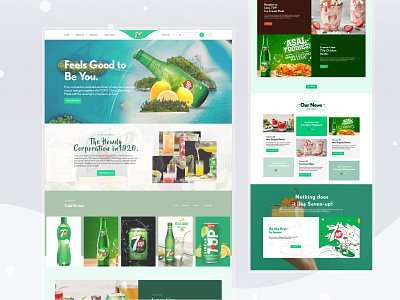 7UP Website Redesign Template 7up design landing landing design landing page redesign website