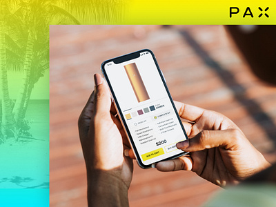 PAX mobile ecommerce product page cannabis cta design mobile pax ui ux vape