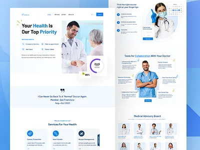 Medical service web design clinic design doctors finance healthcare hospital landing page medical medicine minimal online doctor online healthcare pharmacy ui uiux web design website website design