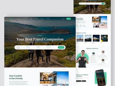 Travel Agency Landing Page - Dolan landing page travel agency web travel web ui uidesign uiux web webdesign