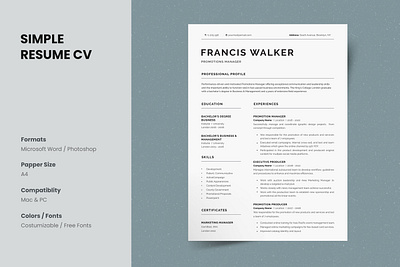 Resume/CV cover letter creative cv curriculum vitae cv free free cv free resume job cv job resume resume resume cv resume cv template resume template simple resume word cv word resume