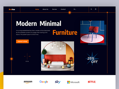 Furniture Landing Page Design design fashion fashion landing page furniture furniture landing page design graphic design grow your business landing page ui