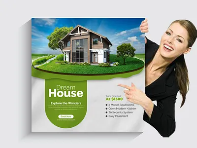 Real Estate Social Media Post residence web banner