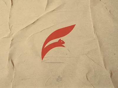 Squirrel Letter F Logo graphic design illustration letter letter f logo logotype mascot modern sport squirrel