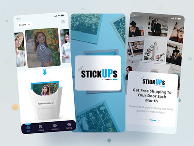 Stickups Data Secure app design applock branding cloud app company concept design gallery photo wallet photovaultapp private safe safelock ui ui design ux vector wallet app