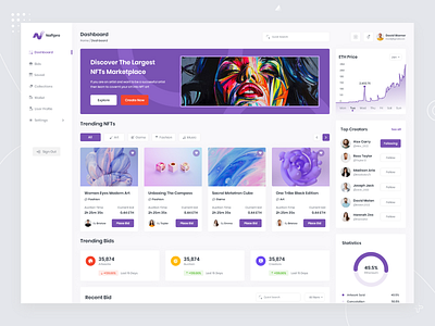 Nftpro - NFT Dashboard dashboard nft nft dashboard ui ux