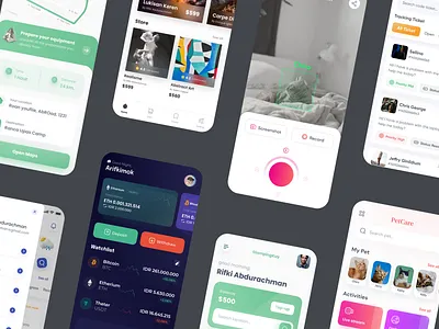 Recap - 2021 UI Design Project 3d app apps branding clean protoyping ui ui design uiux ux