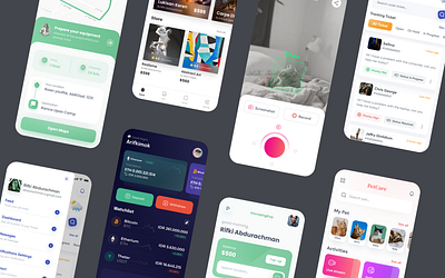 Recap - 2021 UI Design Project 3d app apps branding clean protoyping ui ui design uiux ux